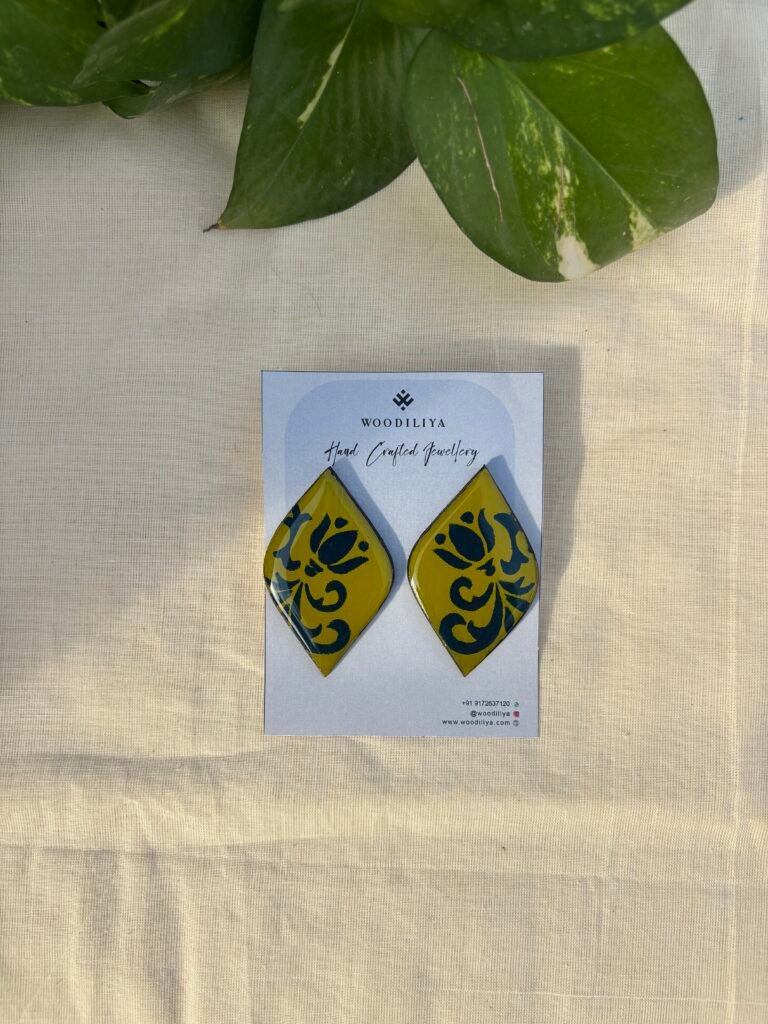 handmade wooden earrings lightweight