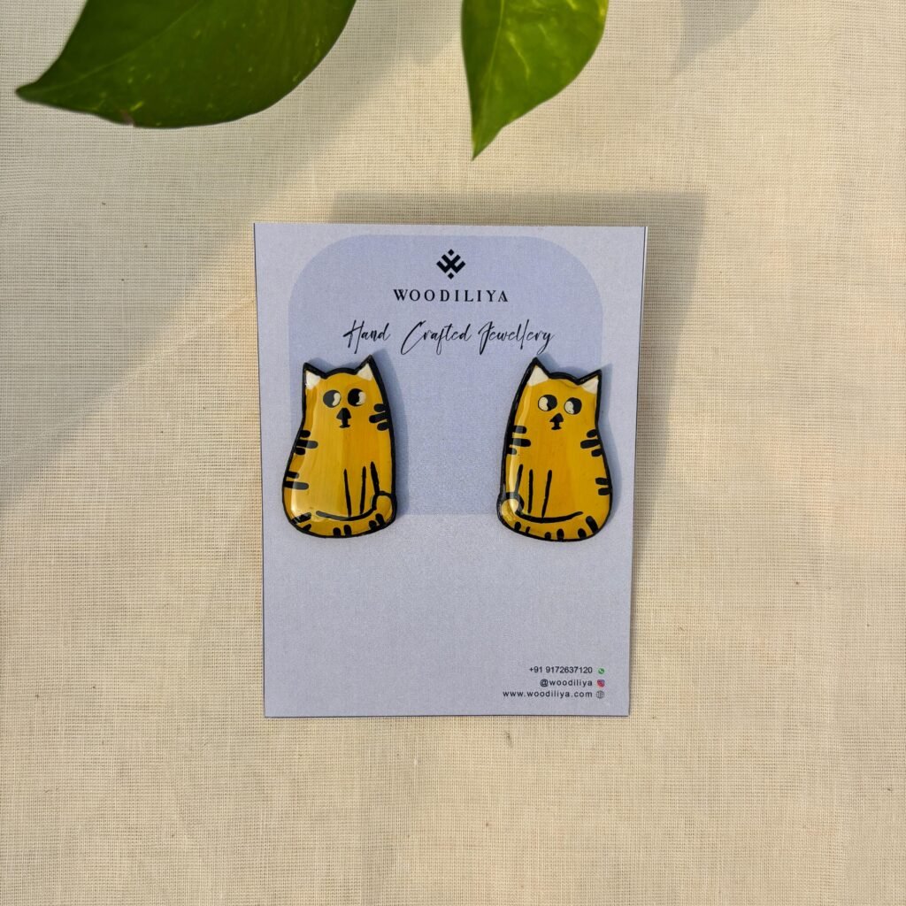 handmade wooden earringsn lightweight