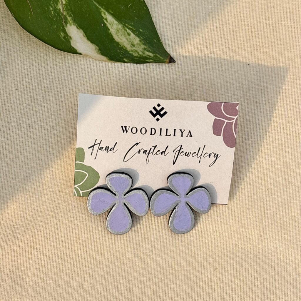 Flower Stud Earring​s​ Minimal floral stud earrings handmade Lightweight flower studs handmade jewellery